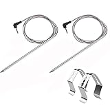 QuliMetal 2 Pcs High Temperature Meat Probe for Pit Boss, GMG and Most Wood Pellet Grills, 3.5mm Plug Grill Meat BBQ Probe Replacement Part