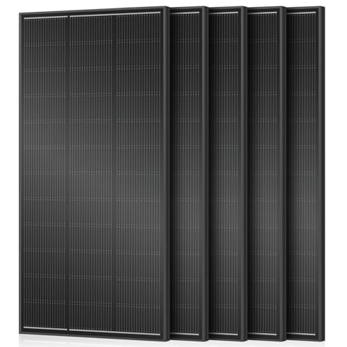 Rvpozwer 18BB 1000 Watt Solar Panel, 5pcs 200W N-Type1911-5 Solar Panels, 25% High-Efficiency Monocrystalline Module PV, for 12V/24V Battery, Home, Trailer, Camping, Marine, Boat,