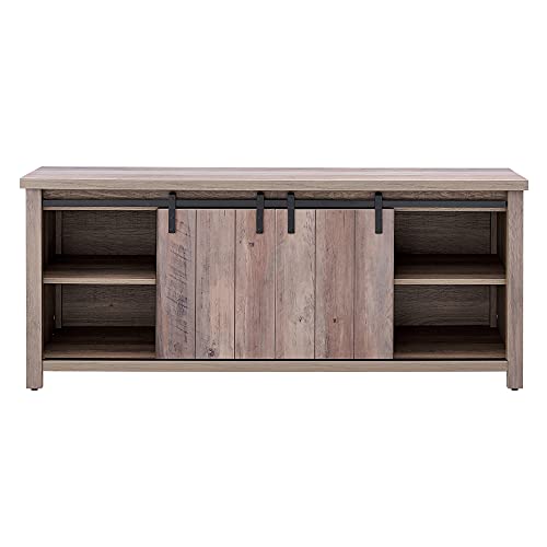 Deacon Rectangular Tv Stand For Tv's Up To 65" In Gray Oak #TOP2
