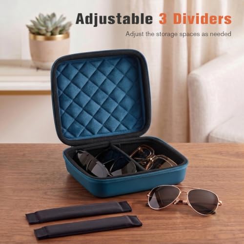 Image of ProCase Hard Shell Travel Sunglasses Organizer, Portable Multiple Glasses Case for Travelling