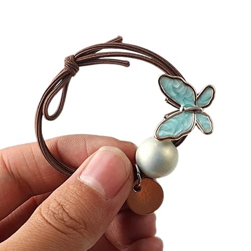 SMARTBUYER- 5PCS Pearl Butterfly Hair Ties for Women Girls Scrunchies Women Scrunchie Elastic Hair Bands Girls Headwear Rubber Hair Ties Cute Ponytail Holder (B0CQG94SXZ) Amazon Price History, Amazon Price Tracker