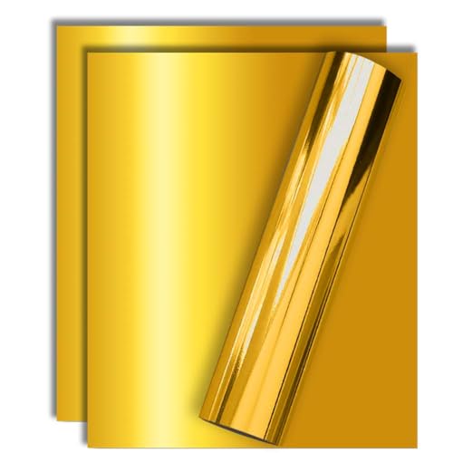 Tvinyl Warehouse Gold Iron on Vinyl Foil HTV Heat Transfer Vinyl for T-Shirt 12