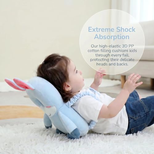 Image of Baby Head Protector Backpack - Soft & Lightweight Head Protection Pillow for Bebe Walking and Crawling(Donkey)
