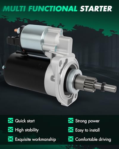 Image of SCITOO Starter Motor fit for Volkswagen for Beetle 2.0L 1998,for Volkswagen for Corrado 1.8L 1992,for Volkswagen for Passat 2.0L 1992-1996 Replacement Starter 17416