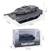 KALASU Remote Control Tank, 2.4GHz 9-Channel RC Combat Vehicle with Sound, Lights, Rotating Turret. Children's Military Toy for Boys and Girls (Grey)