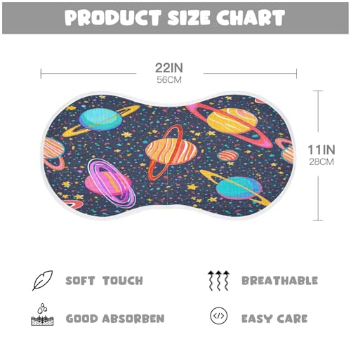 Kigai Planet Baby Burp Cloths Extra Soft and Absorbent Burping Rags Cotton Burping Clothes Baby Washcloths for Newborn Boys Girls - 1 Pack4