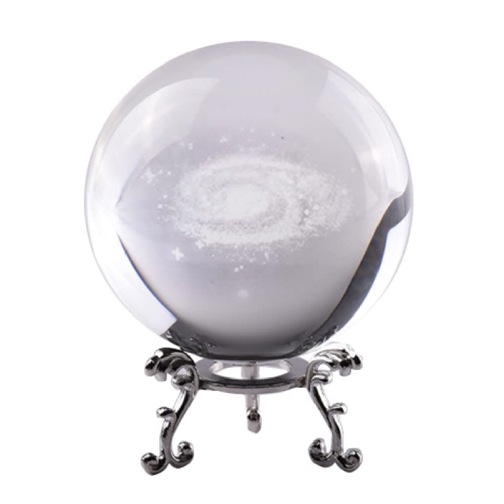 6Cm średnica Globe Galaxy miniatury kryształowa kula 3D grawerowane szkło kwarcowe kula kula akcesoria do dekoracji domu prezenty, jasne, XL