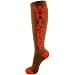 Gumball Poodle Knee High Unisex Novelty Statement Socks (Whiskey - Brown & Red)
