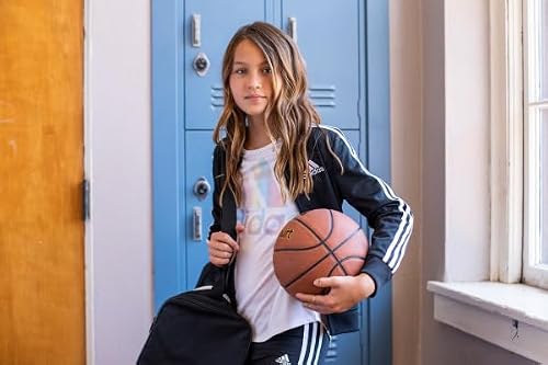 Adidas Girls' Big Short Sleeve Scoop Neck Tee T-Shirt, White Bos Foil Rainbow, X-Large #TOP4