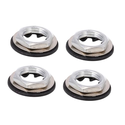 HEALEEP 12pcs Guitar Potentiometer Nuts Metal Washers Guitar Ball Nut Potentiometer Gasket