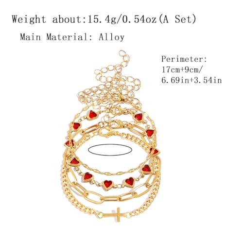Image of Layered Butterfly Anklet For Women Charms Butterfly Gold Silver Rhinestone Cuban Anklets Adjustable Anklet For Summer Beach (silver)
