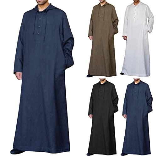 Caftán abaya monocolor túnica árabe con capucha para evitar incomodidad 2