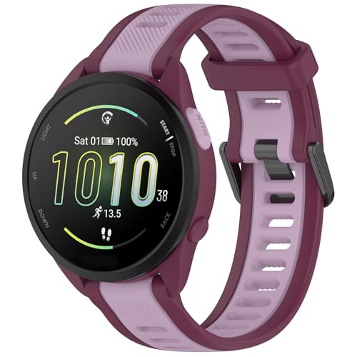 Garmin Forerunner 165�p�r���v�o���h�A�V���R�������p�o���h�AGarmin Forerunner 55 165 168 245 570 645 /Vivoactive 6 5 3 Music�X�}�[�g�E�H�b�`(�p�[�v��)