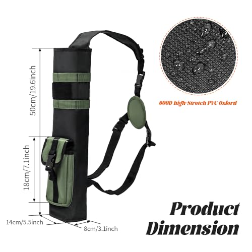 image for PSKOOK Archery Lightweight Back Arrow Quiver, Adjustable Quivers for A