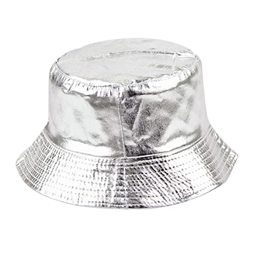 FRCOLOR Elegant Cotton Sun Hat Fisherman Bucket Hat for Women Portable and Versatile Uv Protection for Beach Vacation and Travel Silver