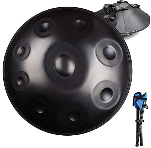 Lomuty 9 Notes 22 Inches Professional Handpan In Minor D Hand Pan Steel Drum Percussion Instrument For Professional Performance #TOP1
