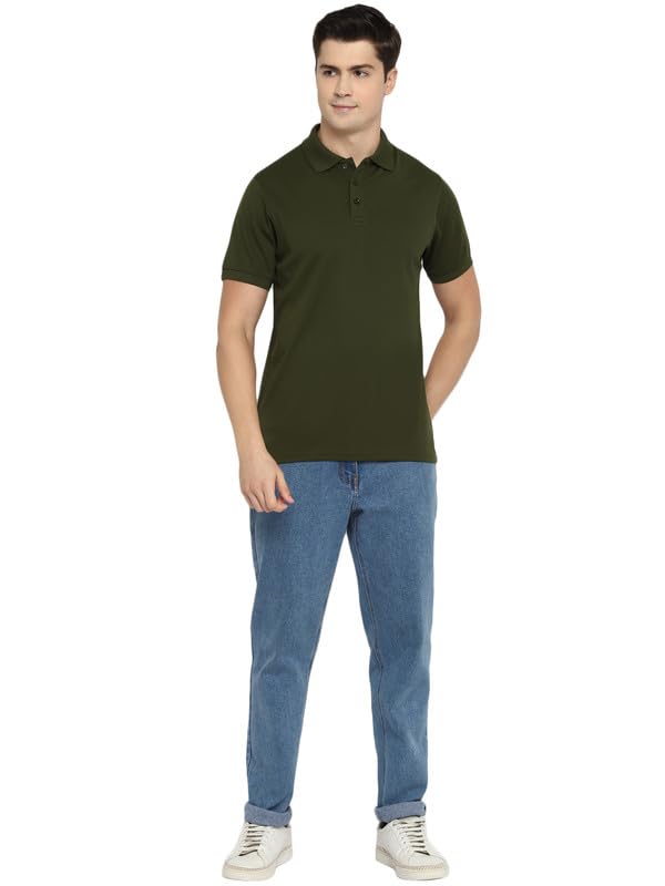 Image of Southern Alps Polo Collar T-Shirt with Moisture Wicking for Men