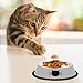 Serentive 2 Pcs Non-Slip Stainless Steel Small Cat Food Bowls - Unbreakable, Thicken 7 Oz Cat Dishes - Indoor, Removable Rubber Base, Easily Clean, Lovely Color