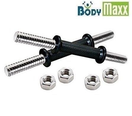 Image of Body Maxx 4 Feet Plain & 3 Feet Curl Rod & Locks with Dumbbell Rods