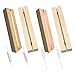 CDIYTOOL Lot de 4 bases de lumière LED en bois, 2 ampoules colorées réglables et 2 supports rectangulaires en bois de couleur chaude pour plaque en verre acrylique et résine