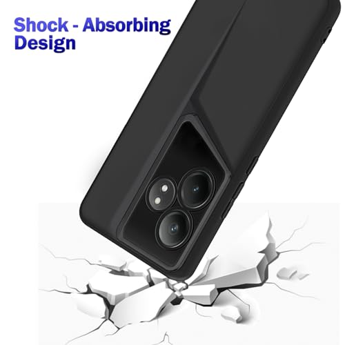 Image of Amazon Brand - Solimo Rubber Ultra-Thin Blade Runner Series Matte Finished Camera Protection Soft Back Cover for Realme GT 6 | Realme GT 6T 5G - Black