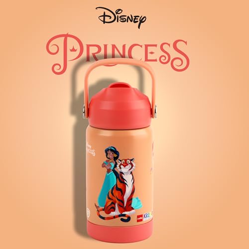 Image of CELLO Kidzbee Gen Alpha Stainless Steel Kids Flask Water Bottle 370 ml | 3D Princess Touch & Feel Design, Leakproof Lightweight Easy to Carry Hot and Cold Kids Flask Water Bottle for School & Travel