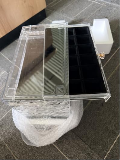 GlowSai Black Jewelry Organizer Earring Holder Organizer with 4 Drawers