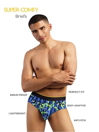 Image of Bummer Men's Printed Micro Modal Briefs Underwear | Ultra Soft & Breathable | Combo Pack of 2