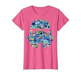Star Wars Stormtrooper Hawaiian Print Helmet T-Shirt C1 T-Shirt, Women, Pink Heather