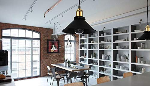 Stglighting 4-Pack 10.2" Industrial Vintage Metal Bulb Guard Iron Cone Hanging Ceiling Pendant Light Holder Decorative Lamp Shade (Decorative Ring Not Included) #TOP5