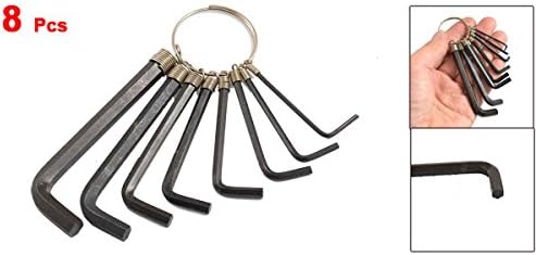 Miniatura 2 de uxcell (a12052200ux0145 Llave inglesa en forma de L para llaves hexagonales (8 piezas), color negro