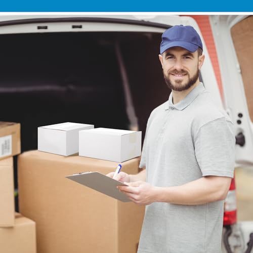 Image of Qilery 200 Pcs Shipping Boxes 8x6x4 Inch, Corrugated Mailers, White