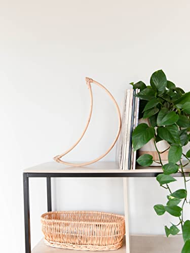 Soboho Bamboo Moon Boho Wall Hanging - Perfect For Bohemian Wall Decor, Moon Wall Decor, Crescent Moon Decor, Baby Nursery Wall Decor, Moon Hanging Decor, And Rattan Wall Decor (14.5In X 5In) #TOP5