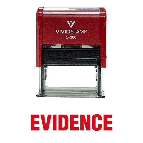 Evidence Self Inking Rubber Stamp (Red Ink) - Large