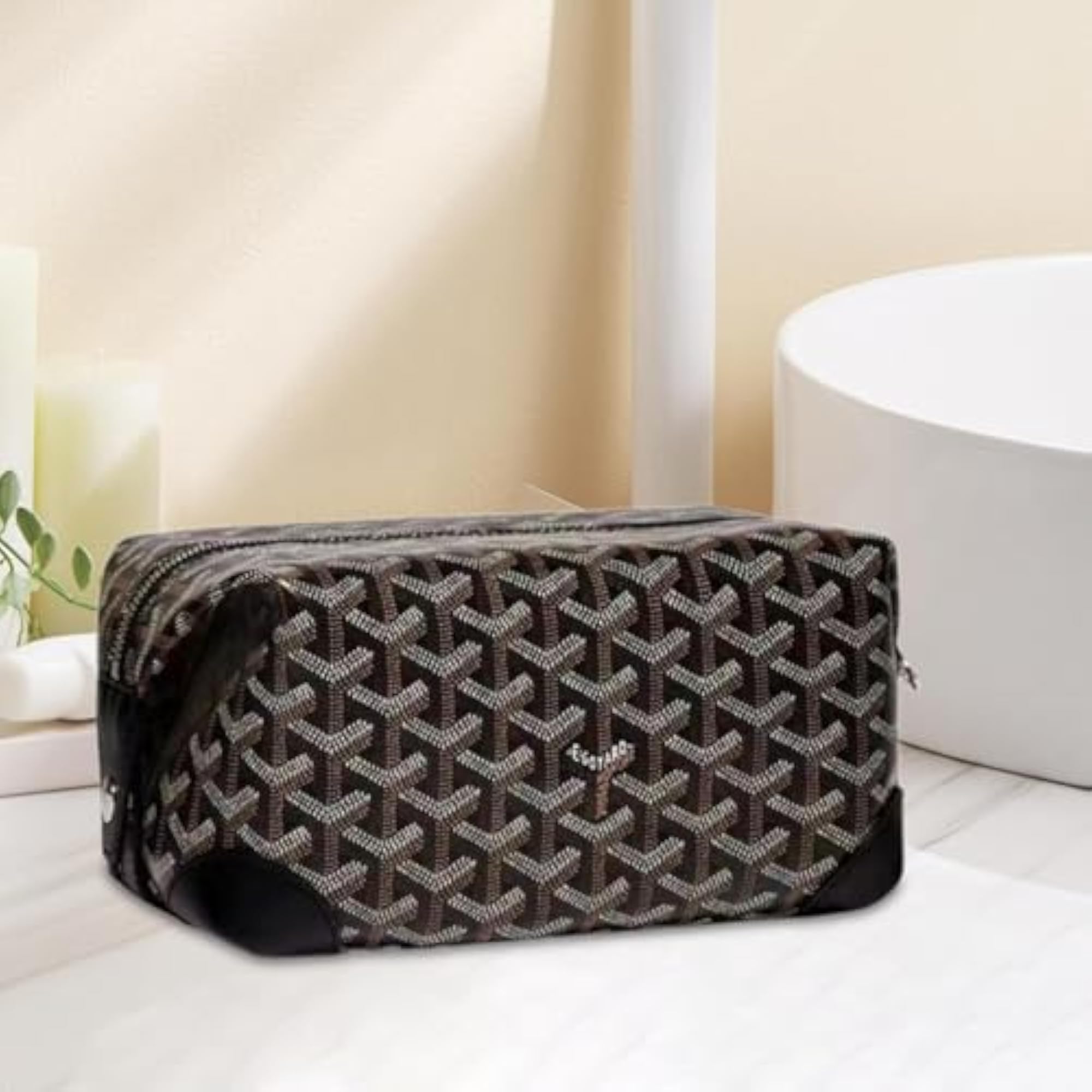 Travel Toiletry Bag, PU Leather Multifunctional Makeup Bag
