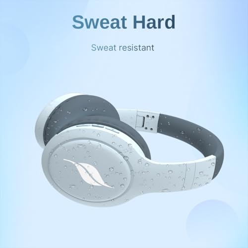 Image of Leaf Bass Pro Bluetooth Wireless Over Ear Headphones with Mic, 50 Hours Battery Life, Dual Paring, Super Soft Cushions and Deep Bass (Carbon Black)