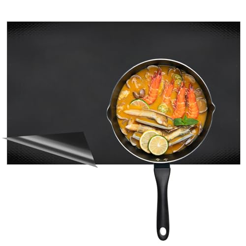 Aurafly 61x53cm Große Induktion Schutzmatte Induction Cooker Silikonmatte Induktion Herdschutz Matte Silikon Induktionskochfeld Schutzmatte HitzebestäNdiges Wärmeisolierte Pad für Induktionsherd