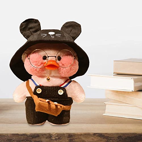 アヒル ぬいぐるみ アヒル おもちゃ 動物 かわいい 人形、アヒルのぬいぐるみ人形、韓国ネットレッドキャリーヒアルロン酸リトルイエローダックドールガールズキッズバースデーギフト、12インチ (E)