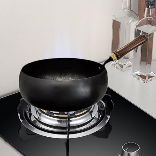 Wok con mango de madera 24 cm negro miniatura 3