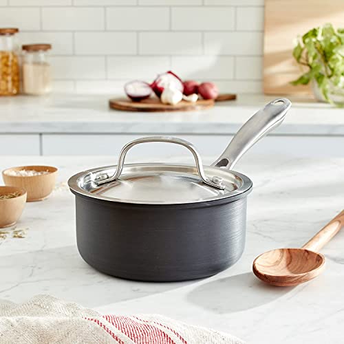 Cuisinart Gg19-14 Greengourmet Hard-Anodized Nonstick 1-Quart Saucepan With Cover, Black/Stainless #TOP5