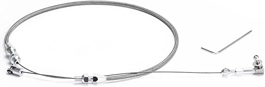 24" Hi-Tech Univeral Throttle Cable Braided Stainless Steel Throttle Cable Kit