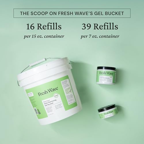 Image of Fresh Wave Odor Removing Gel Bucket, 15.5 lb. (248 oz.), Original Scent Refill - Odor Absorbers for Home, Safer Odor Relief, Natural Plant-Based Odor Eliminator, For Cooking, Trash & Pets