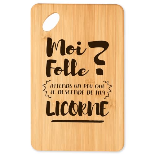 Planche à découper Licorne en bambou résistant pour apéritif festif - 2