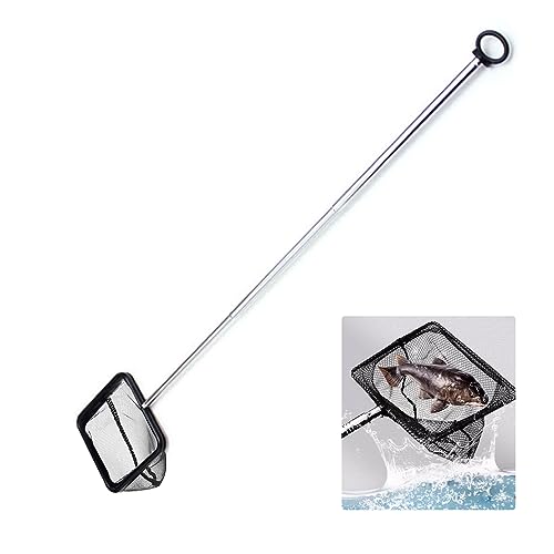Jortmrd Télescopique Epuisette Aquarium Maille Fine Epuisette Bassin Epuisette Crevette mer épuisette Aquarium Petite Epuisette Aquarium avec 21-40cm Longue...