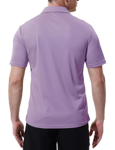 Image of Rdruko Men's Polo Shirts Short Sleeve Quick Dry Outdoor Golf Sports Shirts with Pocket
