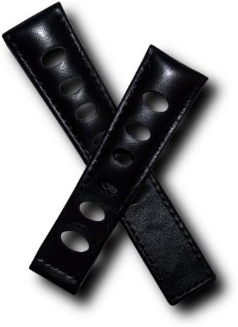 Watchstrapworld black genuine leather 