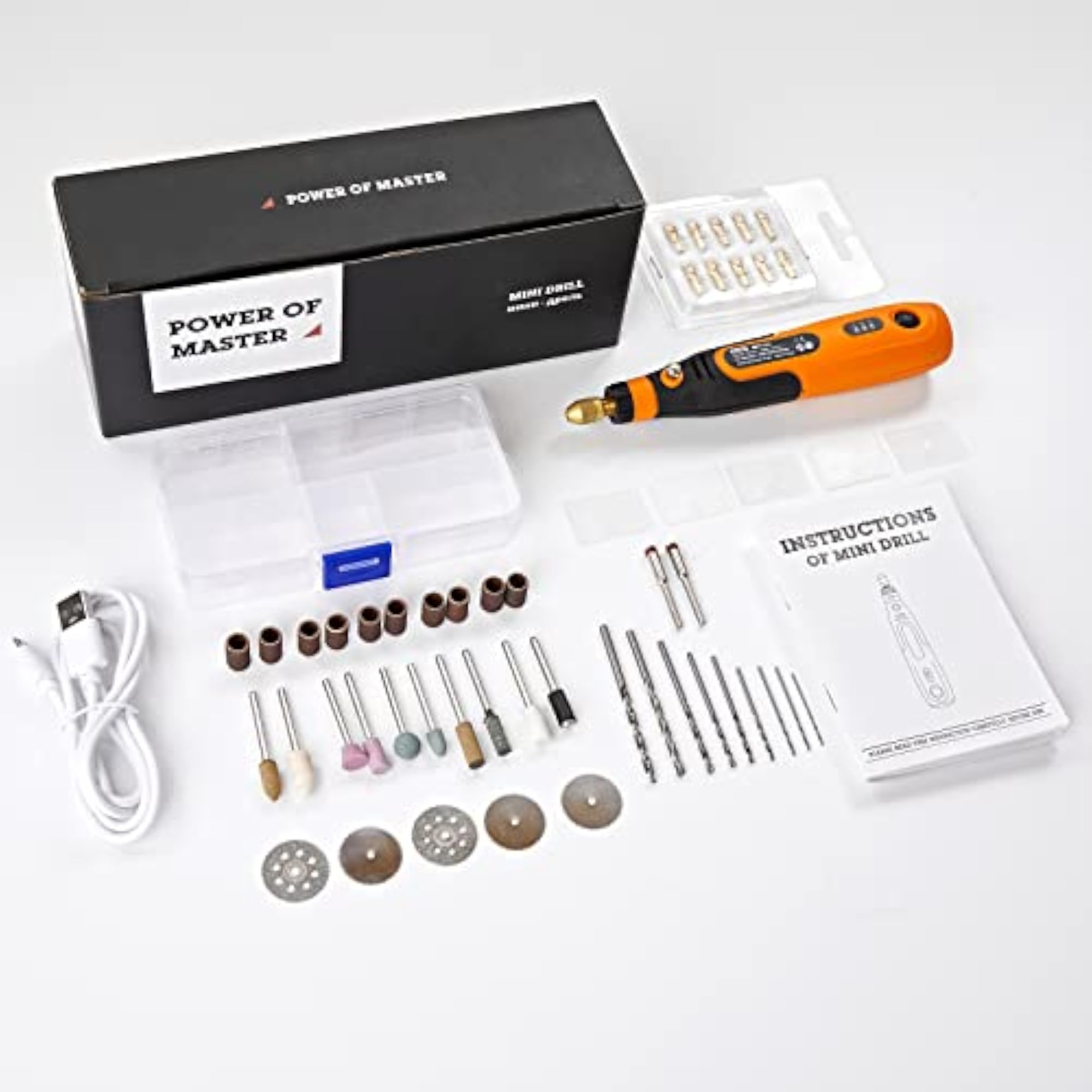 45pcs Mini Cordless Drill Machine, USB Rechargeable