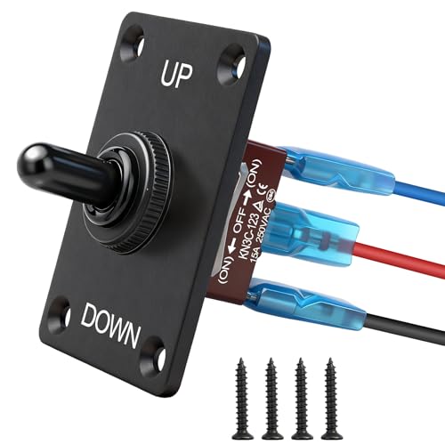 Weasch Momentary Toggle Switch, 12V 30A, 3 Pin SPDT (ON)-Off-(ON),