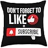 Social Media Influencer Like Subscribe Video Content Vlogger Throw Pillow