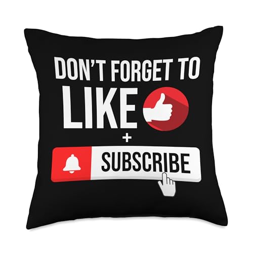 Social Media Influencer Like Subscribe Video Content Vlogger Throw Pillow